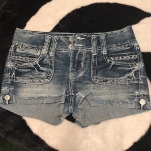 Blue jean shorts